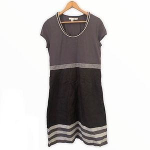 Boden Grey Casual Linen Sheath Dress 10